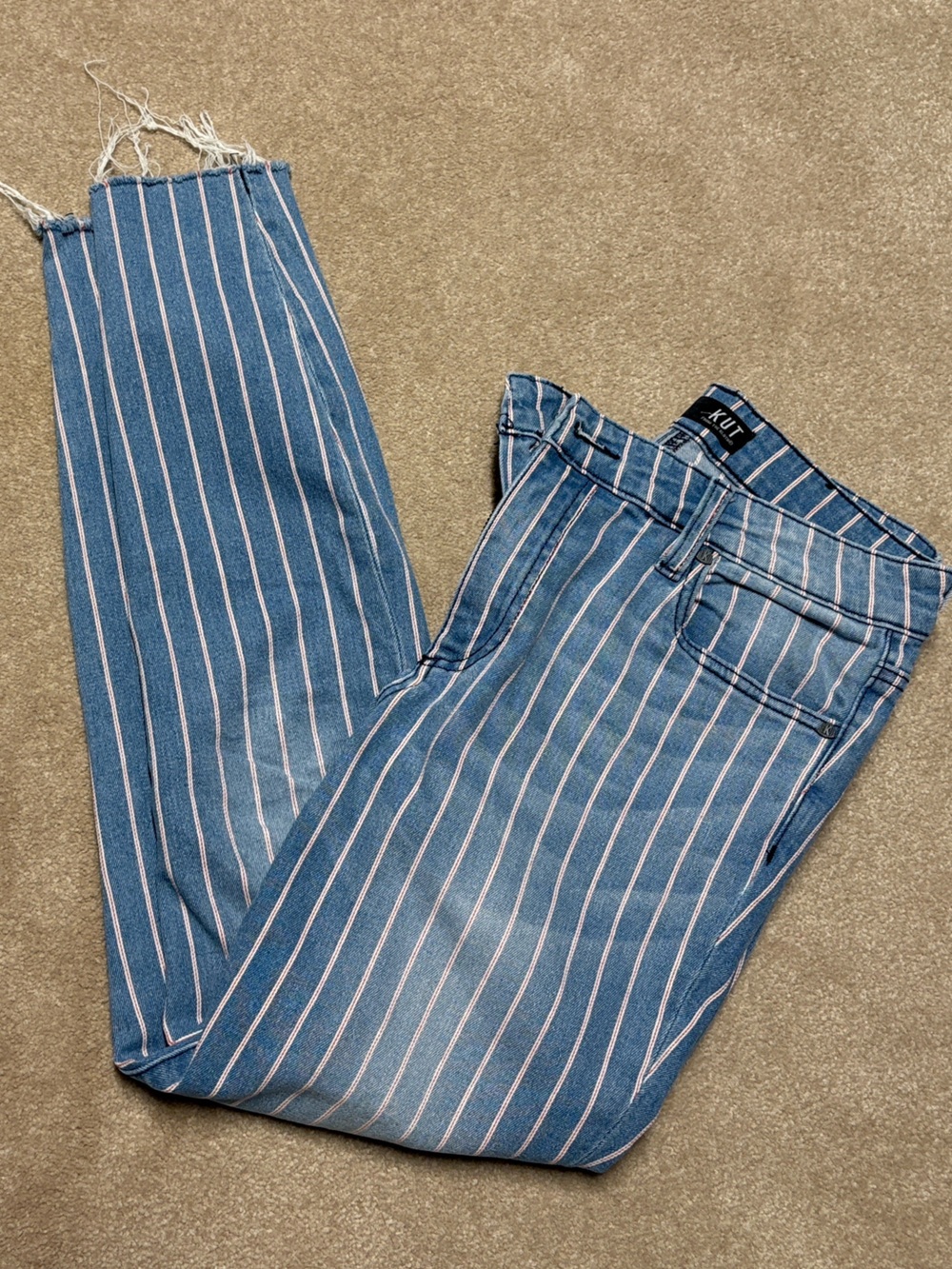 Kut from the Kloth Blue Denim Pinstripe Jeans